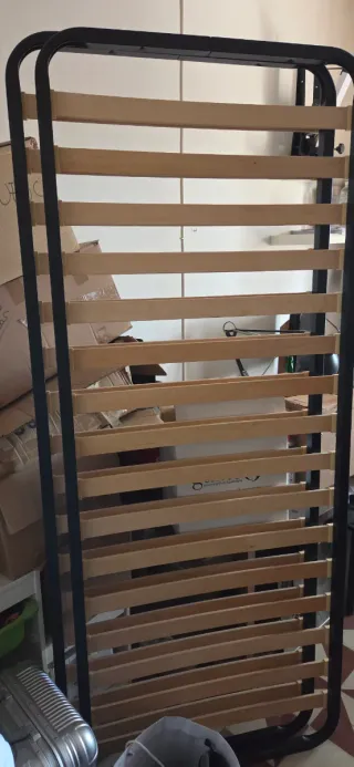 2 Somier metálico con lamas de madera