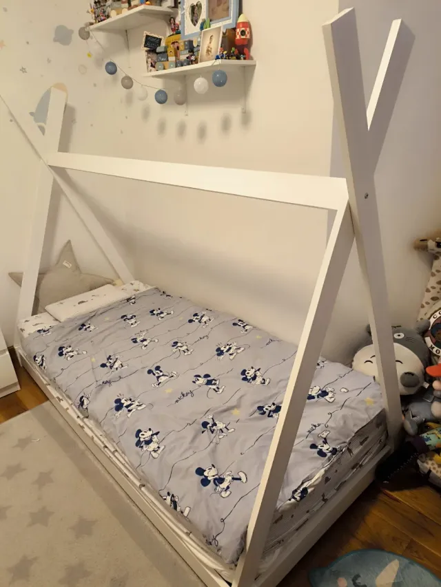 Cama Infantil Tipi Pino Blanco 90x200cm