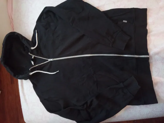 Sudadera con capucha Solid negra hombre