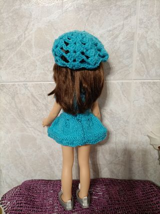 Muñeca Corolle Azul Tejida