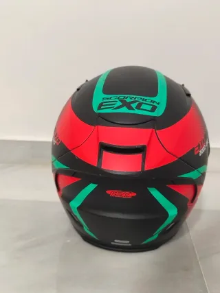 Casco Scorpion EXO Negro/Verde/Rojo