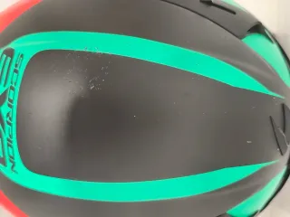 Casco Scorpion EXO Negro/Verde/Rojo