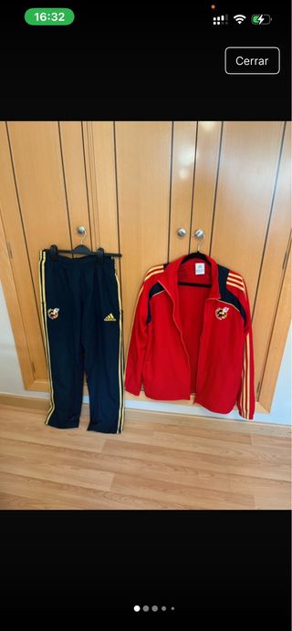 Chándal Adidas España Rojo y Negro