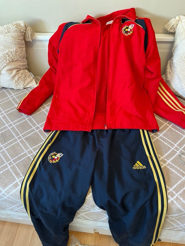 Chándal Adidas España Rojo y Negro
