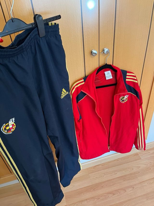 Chándal Adidas España Rojo y Negro