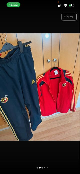 Chándal Adidas España Rojo y Negro