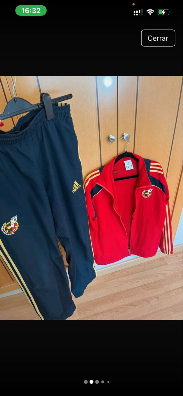 Chándal Adidas España Rojo y Negro