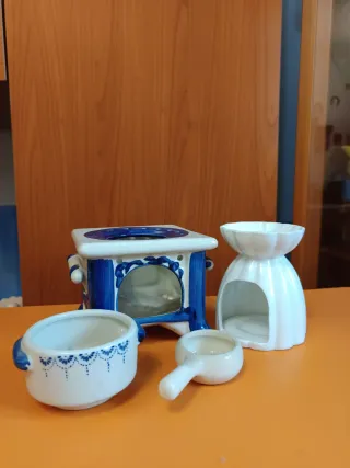 Porta candele in ceramica decorato