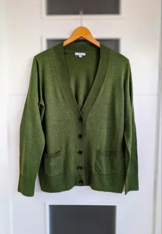 GAP Talla L - Cárdigan Verde Oliva