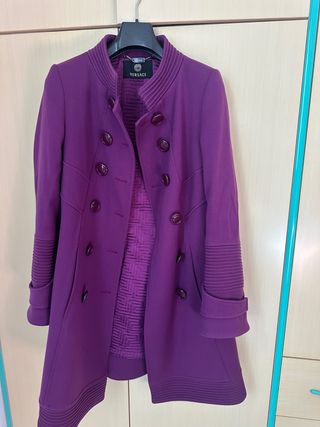 Cappotto Versace Viola Donna