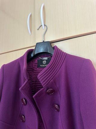 Cappotto Versace Viola Donna