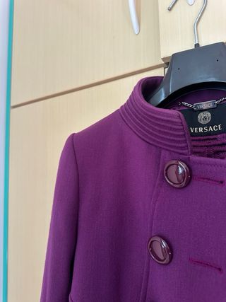 Cappotto Versace Viola Donna