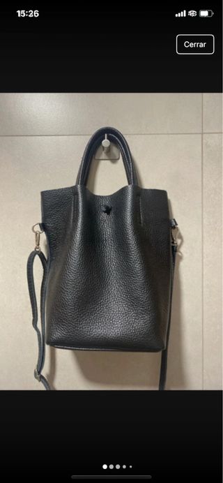 Bolso de piel negro