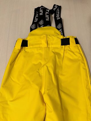 Pantaloni sci Vitalini gialli con bretelle