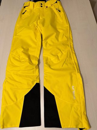 Pantaloni sci Vitalini gialli con bretelle