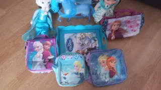 Lote Juguetes Frozen: Moto, Muñecas y Bolsas