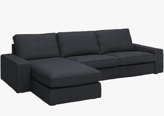 Sofá modular Ikea KIVIK 3 plazas negro