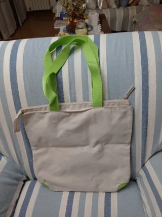 Borsa Invicta tessuto tecnico grigio e verde