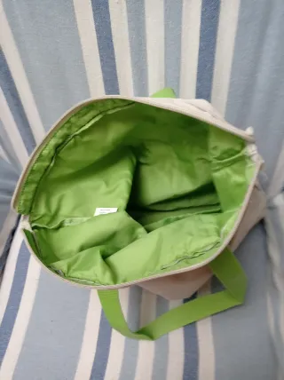 Borsa Invicta tessuto tecnico grigio e verde