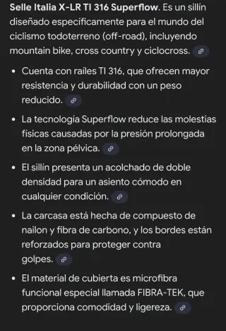 Sillín Selle Italia X-LR TI 316 Superflow