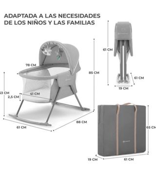 Minicuna Kinderkraft Gris