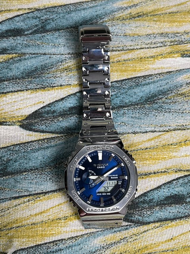 Casio G-Shock Metálico Esfera Azul