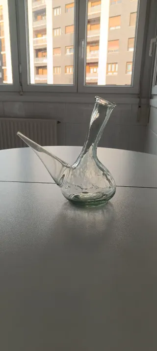 Porrón de vidrio soplado artesanal