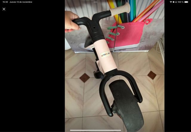 Bicicleta de aprendizaje rosa