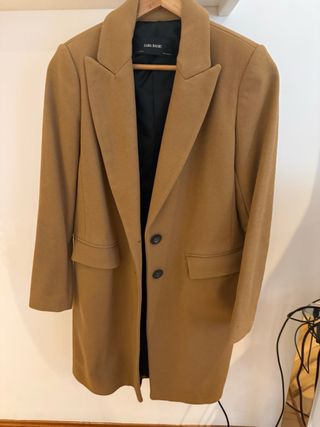Abrigo Zara Beige Talla S Mujer