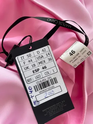 Vestido Matilde Cano Talla 46 Nuevo con etiqueta