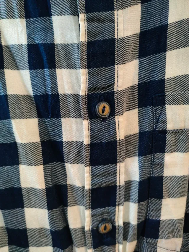 Camisa 1975 cuadros azul y blanco