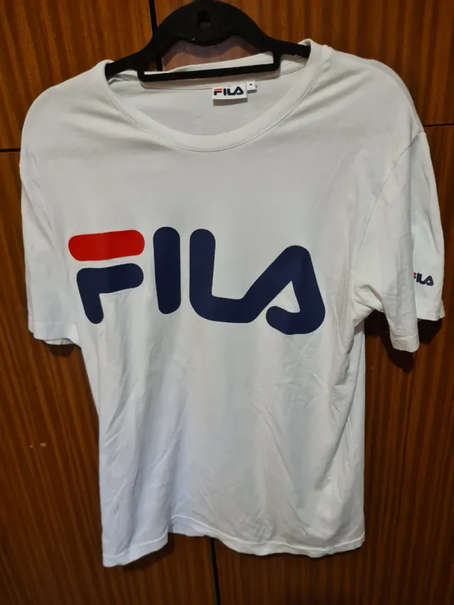 Camiseta Fila Blanca Logo Azul