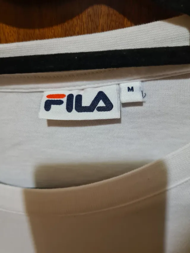 Camiseta Fila Blanca Logo Azul