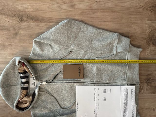Sudadera Burberry Gris con Capucha