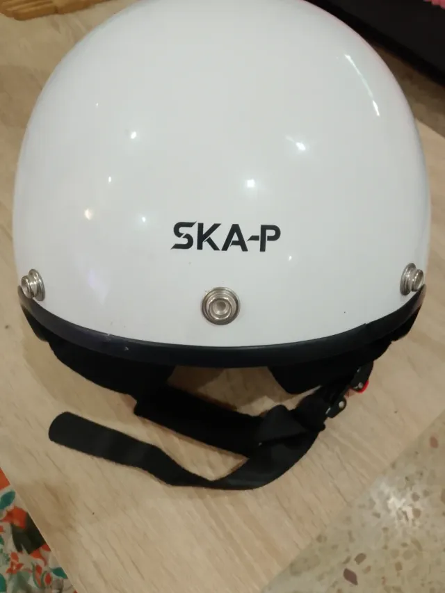 Casco Moto Ska-P Blanco Sin Visera