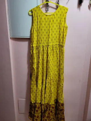 Vestido largo con dupatta