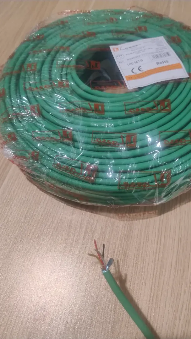Cable KNX Lazsa 100m Verde