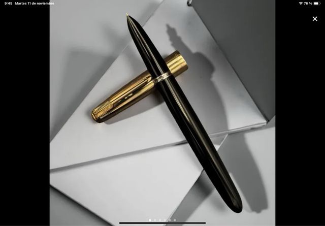 Pluma Estilográfica Parker 51 Negra y Dorada