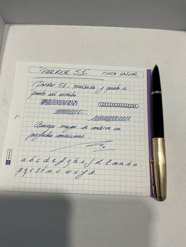 Pluma Estilográfica Parker 51 Negra y Dorada