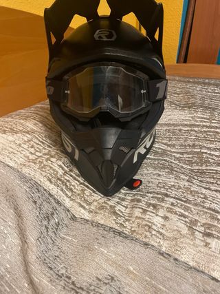 Casco de moto integral negro