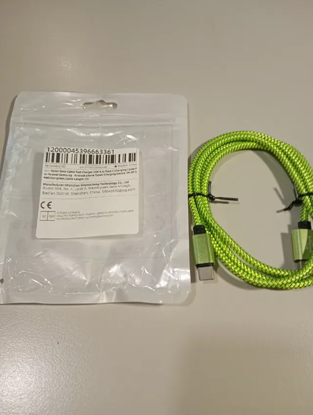 Cable Carga Rápida Nylon USB-A a Tipo C