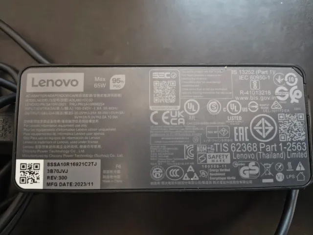 Cargador Lenovo USB-C 65W