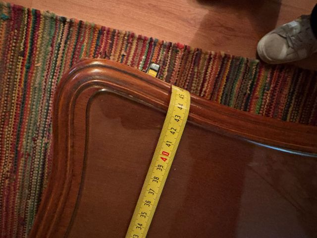 Mesa de centro madera maciza con cristal