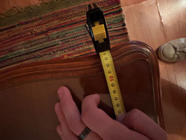 Mesa de centro madera maciza con cristal