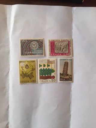 Italia 1973 Francobolli: Palladio, Torre Pisa, Eur