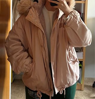 Chaqueta Oversized Bershka Rosa