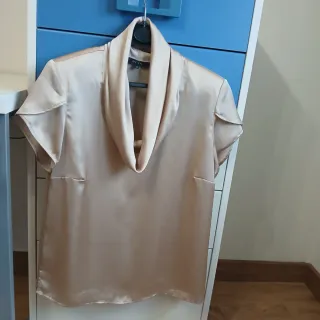 Camisa ANTEA Beige/Dorado Talla M