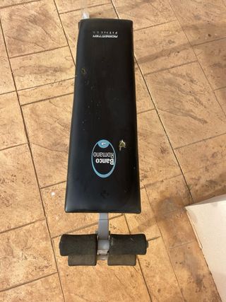 Banco Romano Fitness + Barra + 2 Pesas 10kg