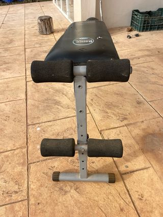 Banco Romano Fitness + Barra + 2 Pesas 10kg