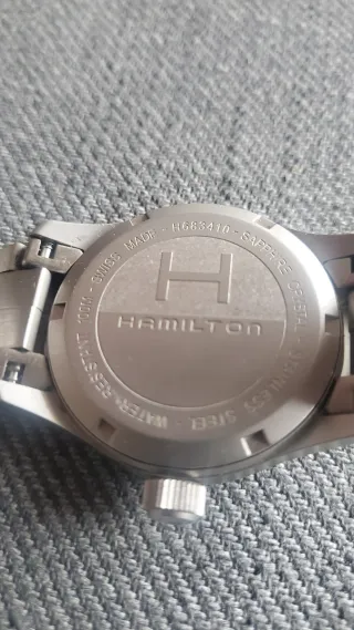 Reloj Hamilton Khaki Mujer Negro/Plata